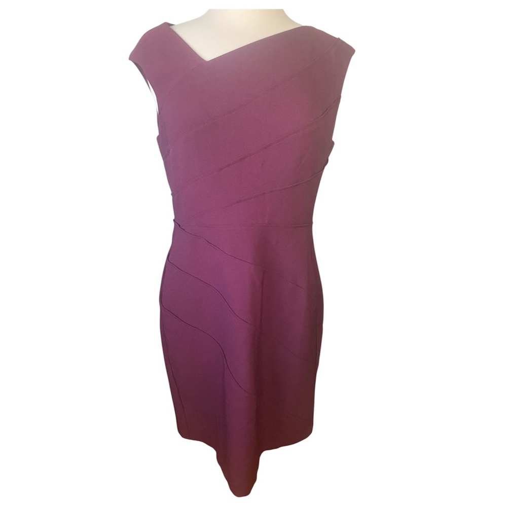 White House Black Market Mauve Sheath Midi Dress